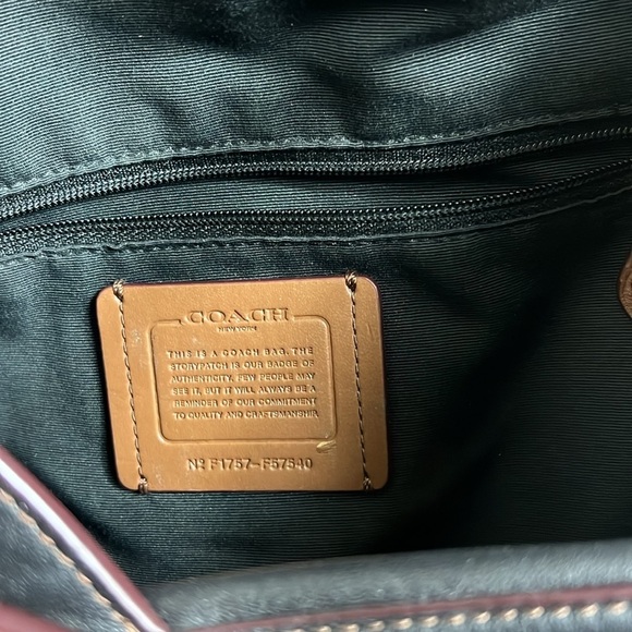 Coach Black & Brown Shoulder Handbag Features textured design & dual-tone straps - Picture 8 of 15